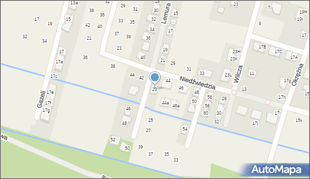 Lesznowola, Lemura, 23, mapa Lesznowola