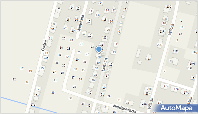 Lesznowola, Lemura, 28, mapa Lesznowola