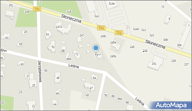 Lesznowola, Leśna, 73, mapa Lesznowola