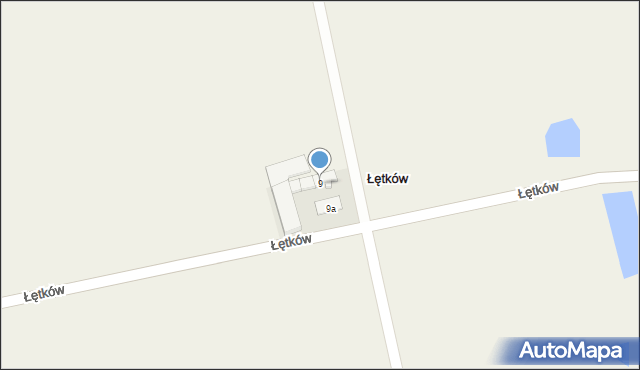 Łętków, Łętków, 9, mapa Łętków