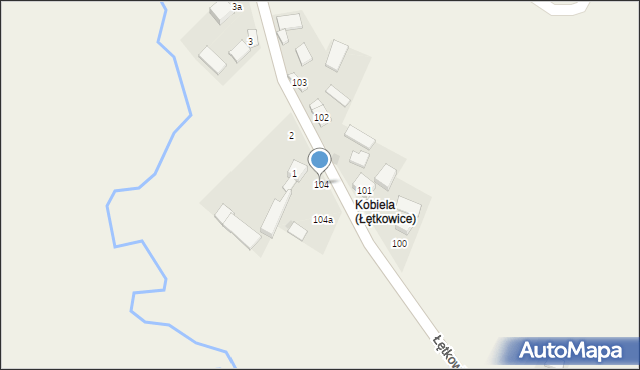 Łętkowice, Łętkowice, 104, mapa Łętkowice
