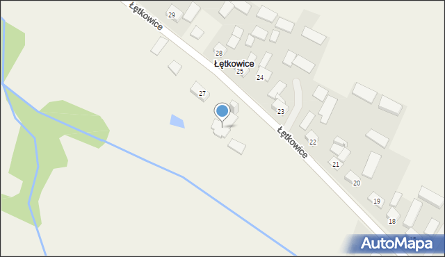 Łętkowice, Łętkowice, 27, mapa Łętkowice