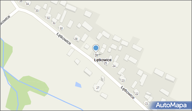 Łętkowice, Łętkowice, 28, mapa Łętkowice