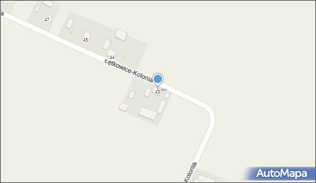 Łętkowice-Kolonia, Łętkowice-Kolonia, 43, mapa Łętkowice-Kolonia