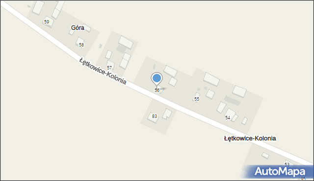 Łętkowice-Kolonia, Łętkowice-Kolonia, 56, mapa Łętkowice-Kolonia