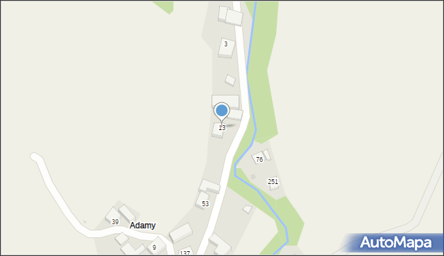 Łętowe, Łętowe, 13, mapa Łętowe