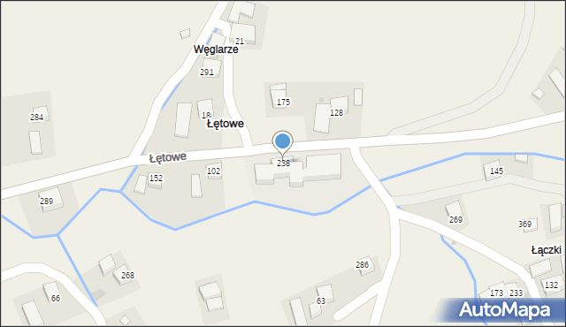 Łętowe, Łętowe, 238, mapa Łętowe