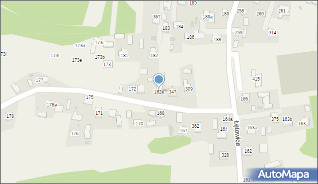 Łętowice, Łętowice, 182a, mapa Łętowice