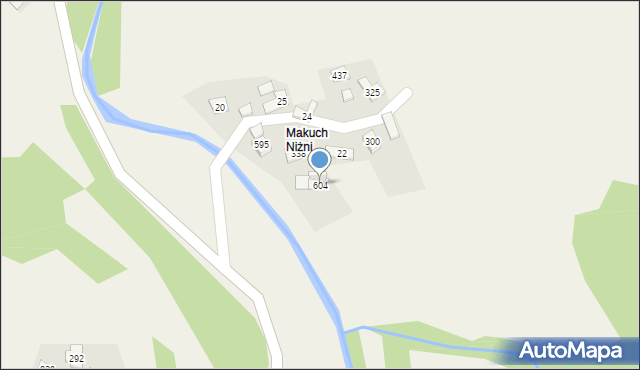 Łętownia, Łętownia, 604, mapa Łętownia