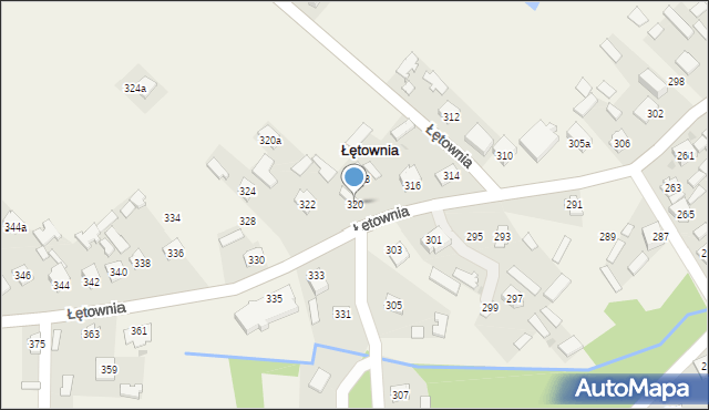 Łętownia, Łętownia, 320, mapa Łętownia