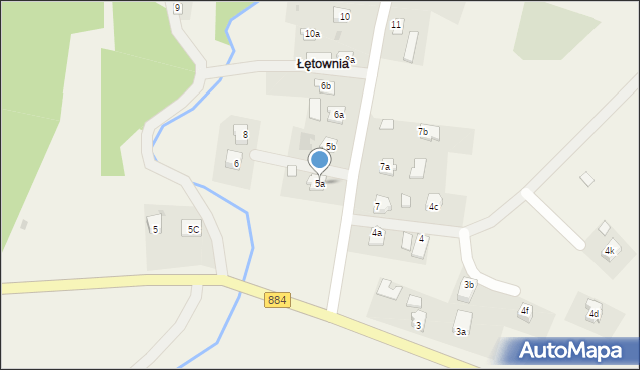 Łętownia, Łętownia, 5a, mapa Łętownia