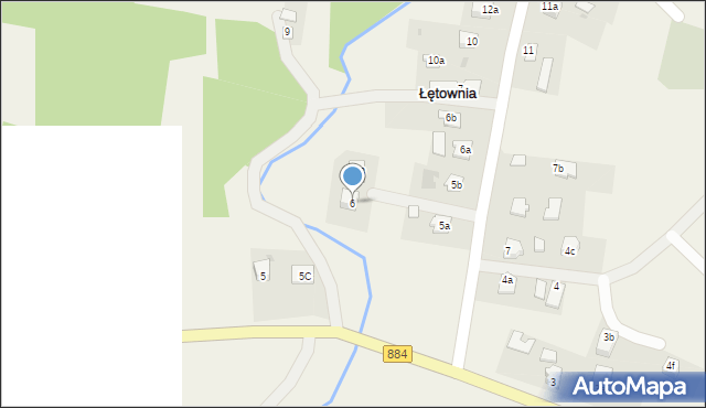 Łętownia, Łętownia, 6, mapa Łętownia