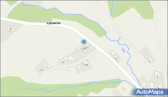 Łętownia, Łętownia, 30b, mapa Łętownia