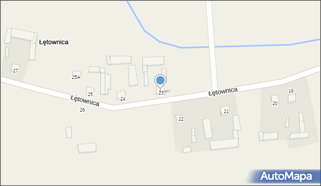Łętownica, Łętownica, 23, mapa Łętownica