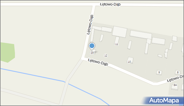 Łętowo-Dąb, Łętowo-Dąb, 13, mapa Łętowo-Dąb