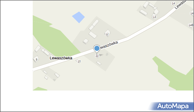 Lewaszówka, Lewaszówka, 11, mapa Lewaszówka