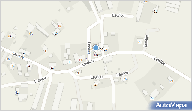 Lewice, Lewice, 14A, mapa Lewice