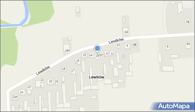 Lewików, Lewików, 13, mapa Lewików