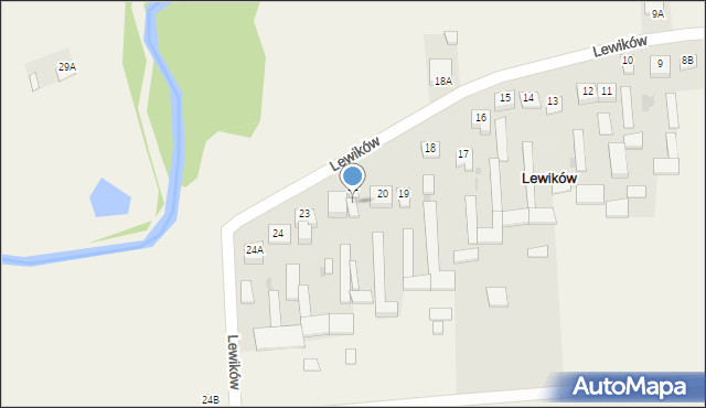 Lewików, Lewików, 21A, mapa Lewików