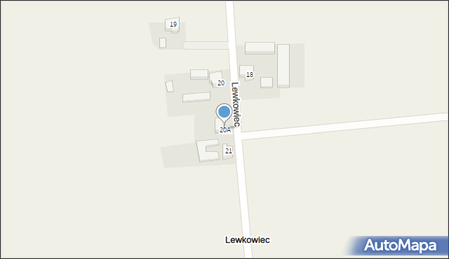 Lewkowiec, Lewkowiec, 20A, mapa Lewkowiec