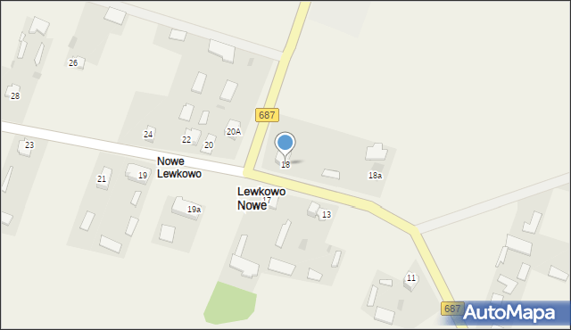 Lewkowo Nowe, Lewkowo Nowe, 18, mapa Lewkowo Nowe