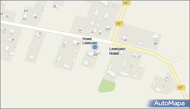 Lewkowo Nowe, Lewkowo Nowe, 19a, mapa Lewkowo Nowe