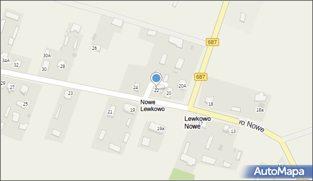 Lewkowo Nowe, Lewkowo Nowe, 22, mapa Lewkowo Nowe