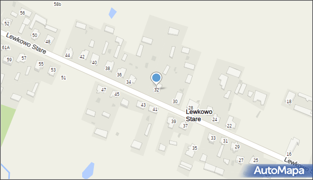 Lewkowo Stare, Lewkowo Stare, 32, mapa Lewkowo Stare