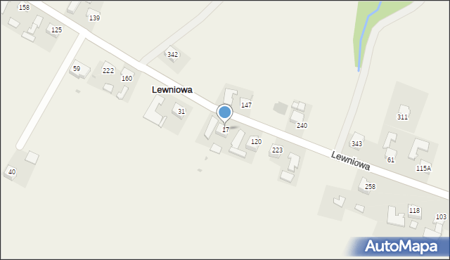 Lewniowa, Lewniowa, 17, mapa Lewniowa