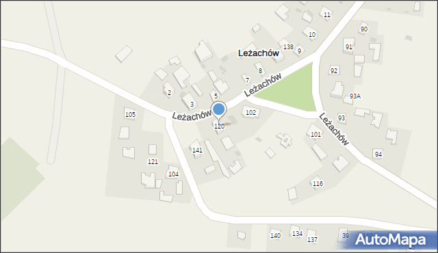 Leżachów, Leżachów, 120, mapa Leżachów