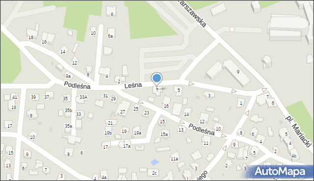 Leżajsk, Leśna, 7, mapa Leżajsk