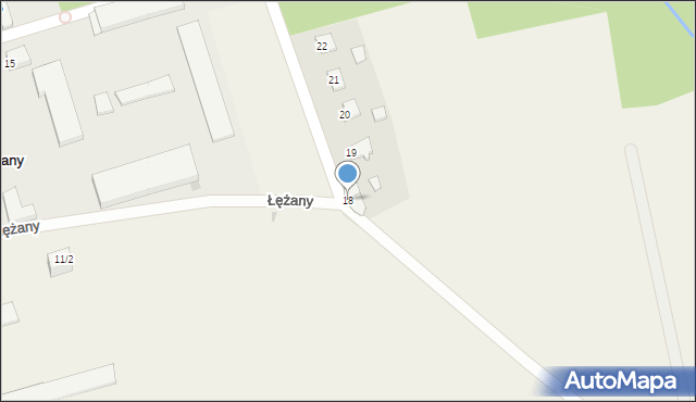 Łężany, Łężany, 18, mapa Łężany