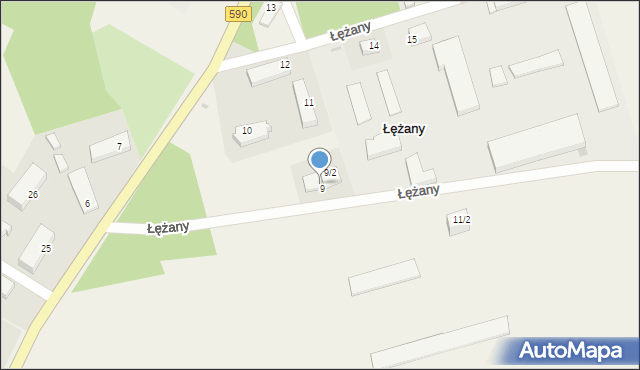 Łężany, Łężany, 9/1, mapa Łężany