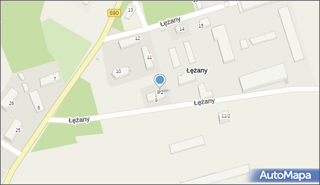 Łężany, Łężany, 9/2, mapa Łężany