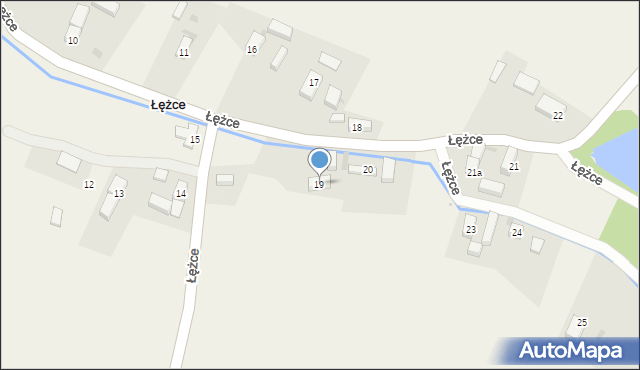 Łężce, Łężce, 19, mapa Łężce
