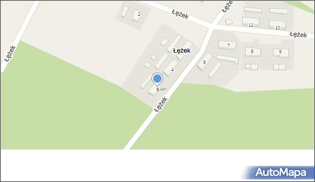 Łężek, Łężek, 5, mapa Łężek