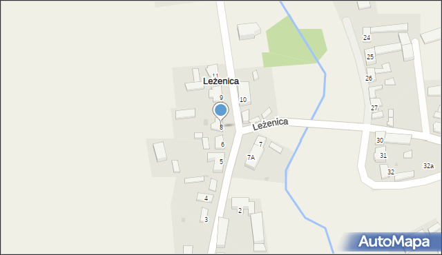 Leżenica, Leżenica, 8, mapa Leżenica