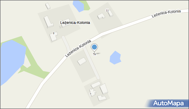 Leżenica-Kolonia, Leżenica-Kolonia, 7A, mapa Leżenica-Kolonia