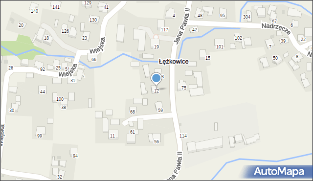 Łężkowice, Łężkowice, 12, mapa Łężkowice