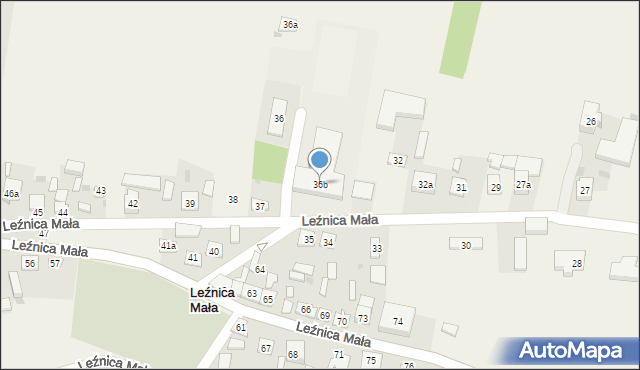 Leźnica Mała, Leźnica Mała, 36b, mapa Leźnica Mała