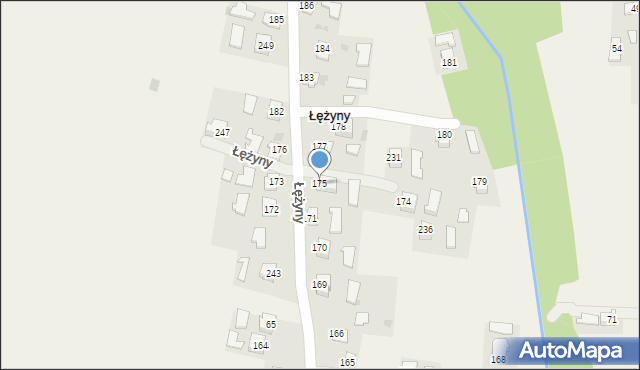 Łężyny, Łężyny, 175, mapa Łężyny