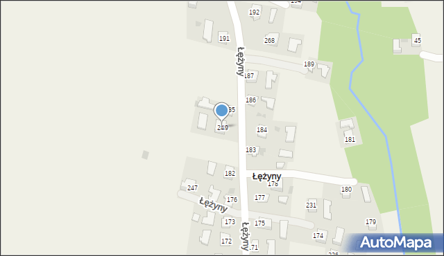 Łężyny, Łężyny, 249, mapa Łężyny