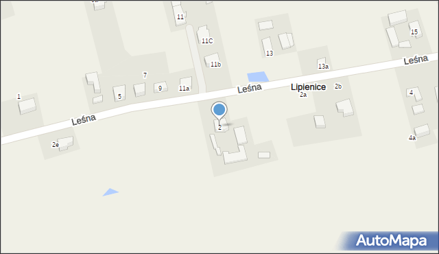 Lipienice, Leśna, 2, mapa Lipienice