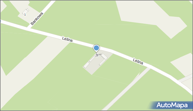 Lipiny, Leśna, 26, mapa Lipiny
