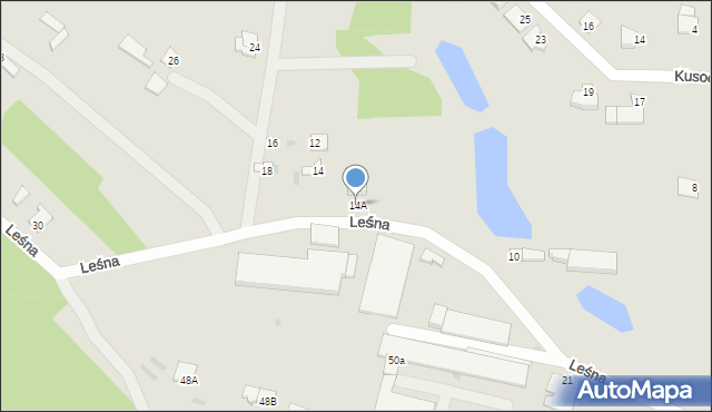 Lipno, Leśna, 14A, mapa Lipno