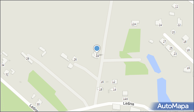 Lipno, Leśna, 24, mapa Lipno