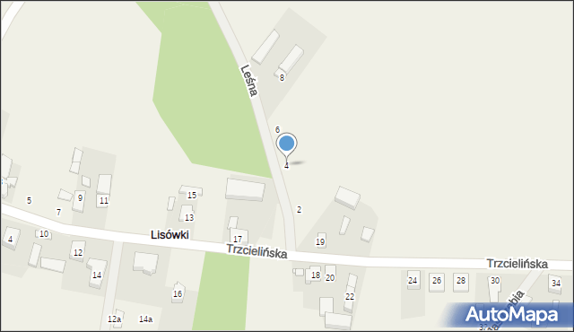 Lisówki, Leśna, 4, mapa Lisówki