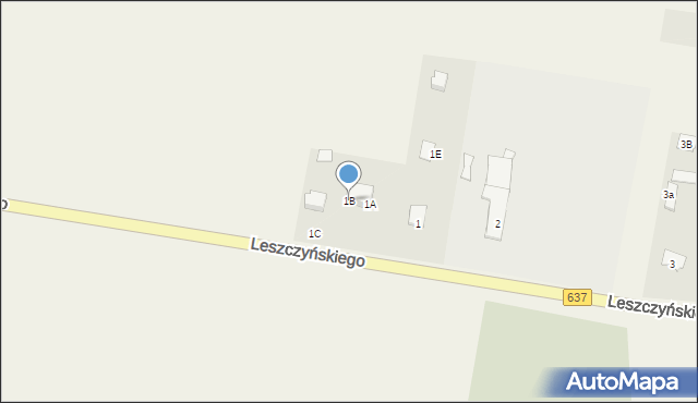 Liw, Leszczyńskiego K. R., ks., 1B, mapa Liw