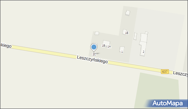 Liw, Leszczyńskiego K. R., ks., 1C, mapa Liw