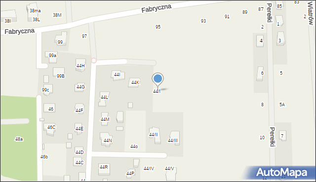 Łoziska, Leśna, 44/I, mapa Łoziska